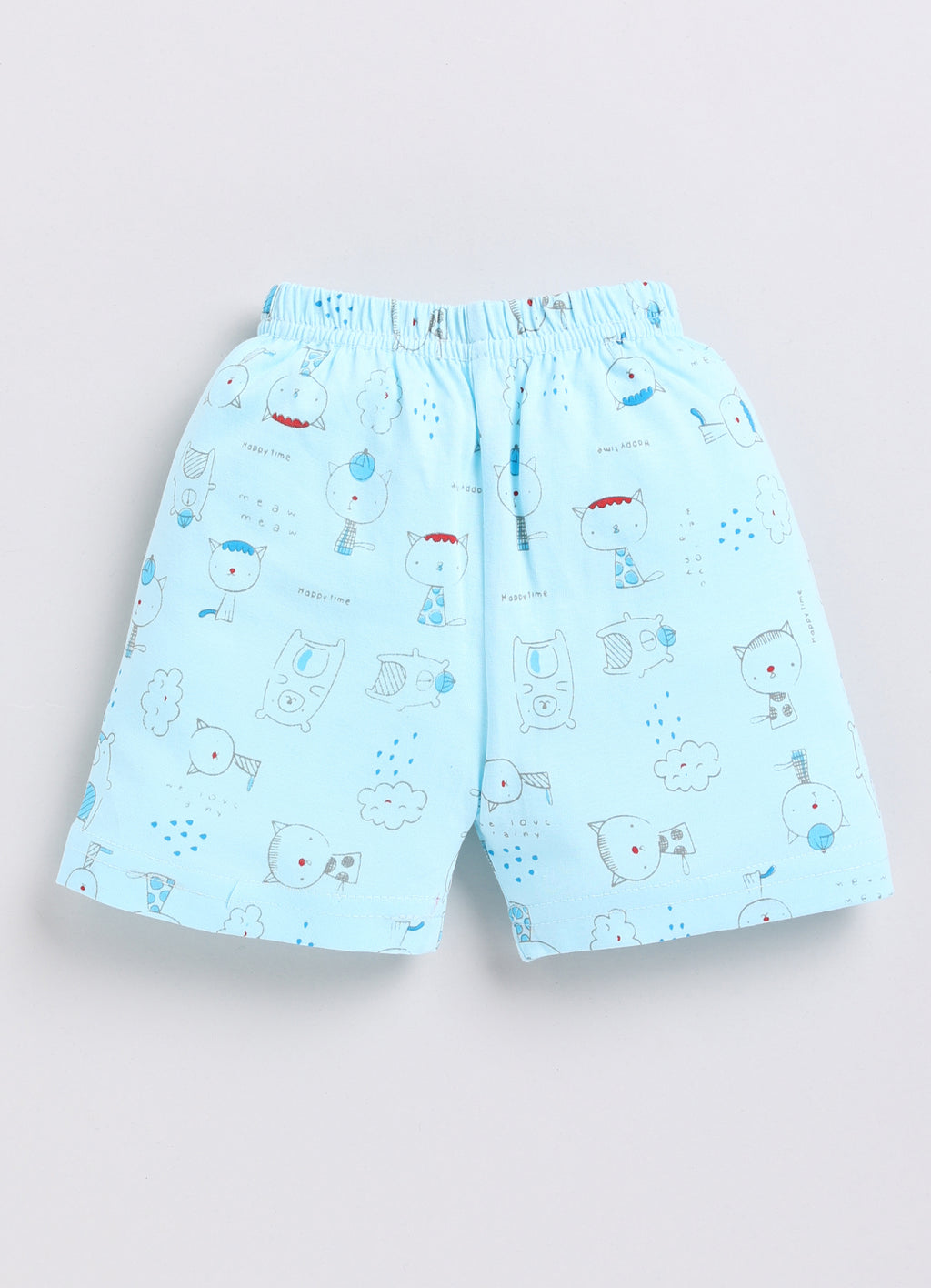 Mars Infiniti Baby Boys Pure Cotton Half Sleeve shoulder buttoned T-shirt & Shorts Set