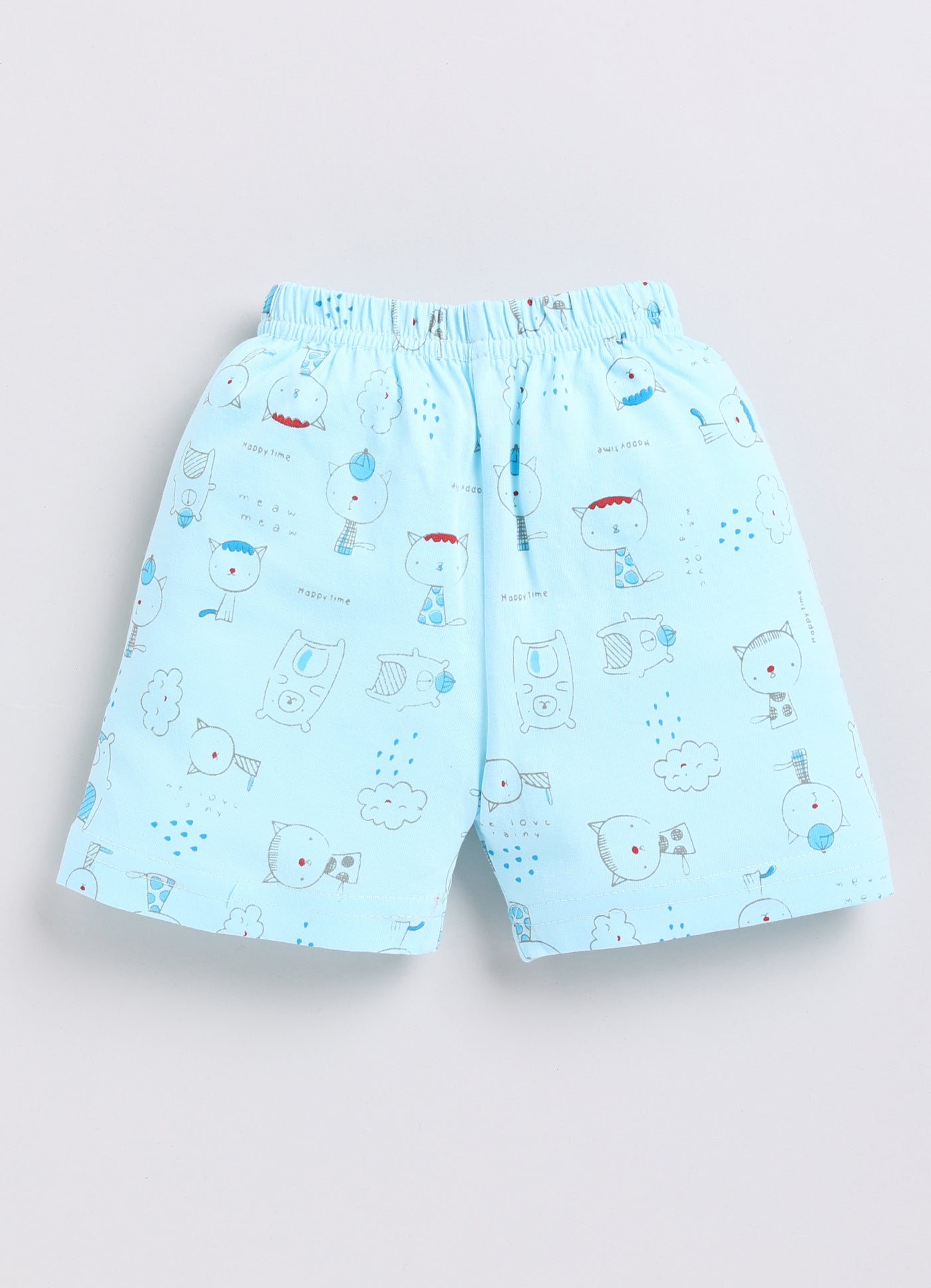 Mars Infiniti Baby Boys Pure Cotton Half Sleeve shoulder buttoned T-shirt & Shorts Set