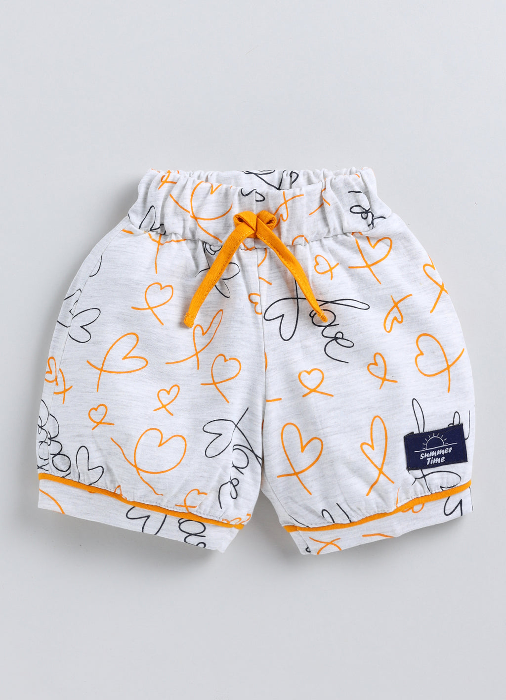 Mars Infiniti Baby Girls Casual Top Shorts (Mustard, Melange)