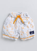 Mars Infiniti Baby Girls Casual Top Shorts (Mustard, Melange)