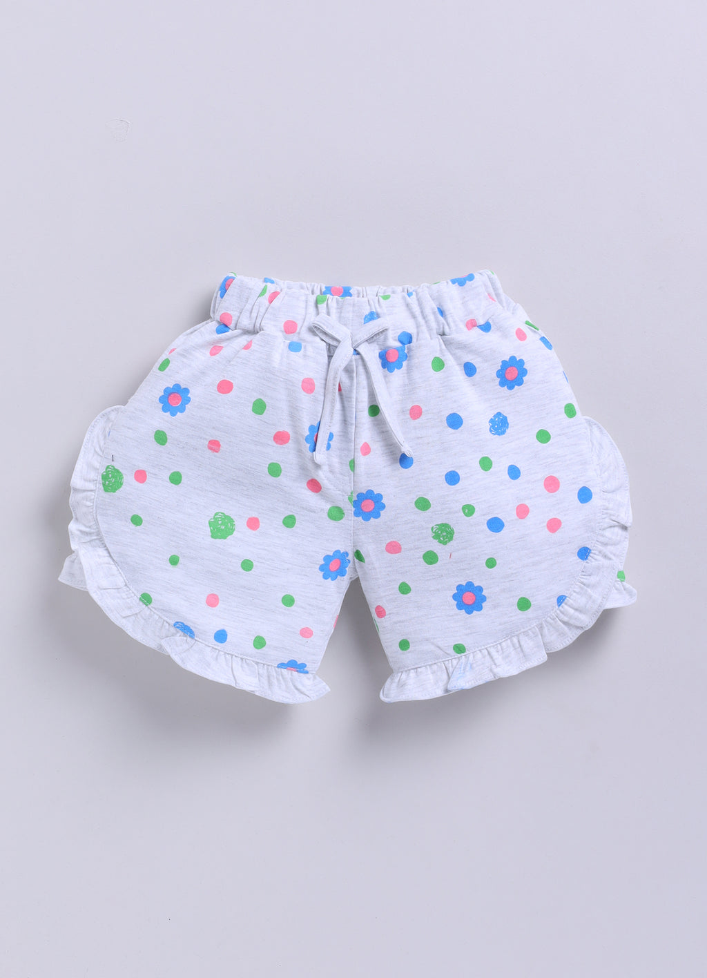 Mars Infiniti Baby Girls Casual Top Shorts (Blue, White)