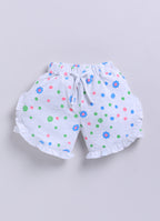 Mars Infiniti Baby Girls Casual Top Shorts (Blue, White)