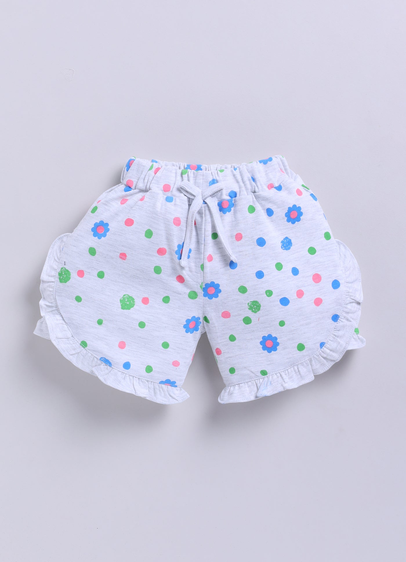 Mars Infiniti Baby Girls Casual Top Shorts (Blue, White)