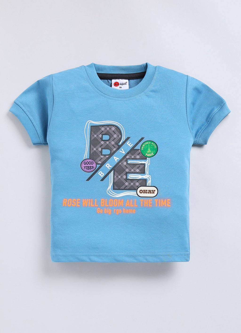 Mars Infiniti Boys & Girls Casual T-shirt Three Fourth Pant (Blue, Deep Blue)