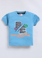 Mars Infiniti Boys & Girls Casual T-shirt Three Fourth Pant (Blue, Deep Blue)