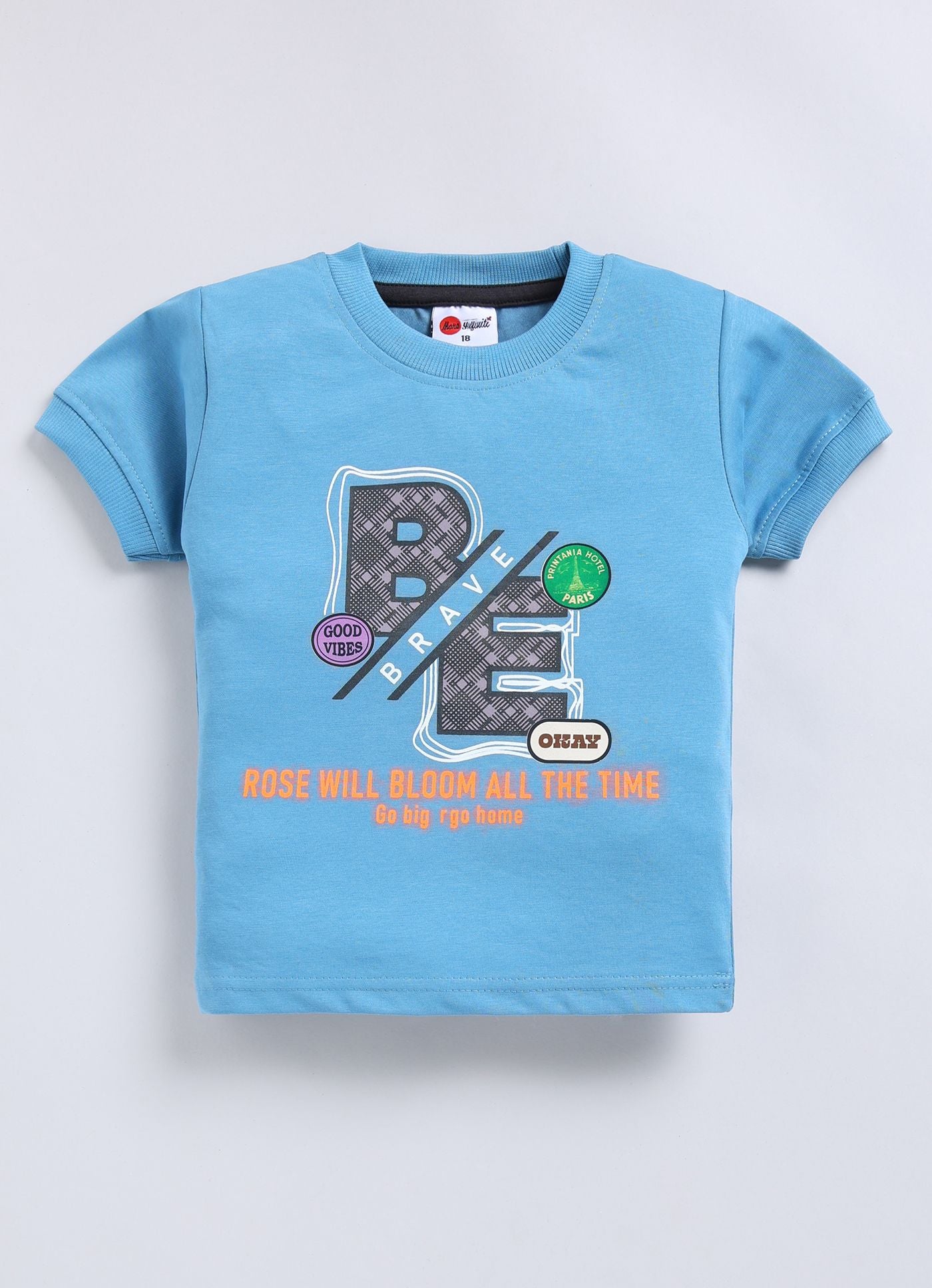 Mars Infiniti Boys & Girls Casual T-shirt Three Fourth Pant (Blue, Deep Blue)