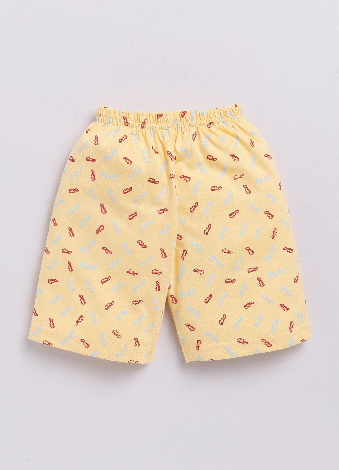 Mars Infiniti Boys & Girls Casual T-shirt Shorts (Sky Blue, Yellow)