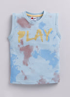 Mars Infiniti Boys & Girls Casual T-shirt Shorts (Sky Blue, Yellow)