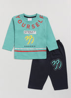 Mars Infiniti Boys Casual T-shirt Track Pants (Sea Green)