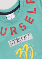 Mars Infiniti Boys Casual T-shirt Track Pants (Sea Green)