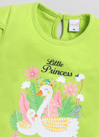 Mars Infiniti Girls Casual Top Skirt (Green)