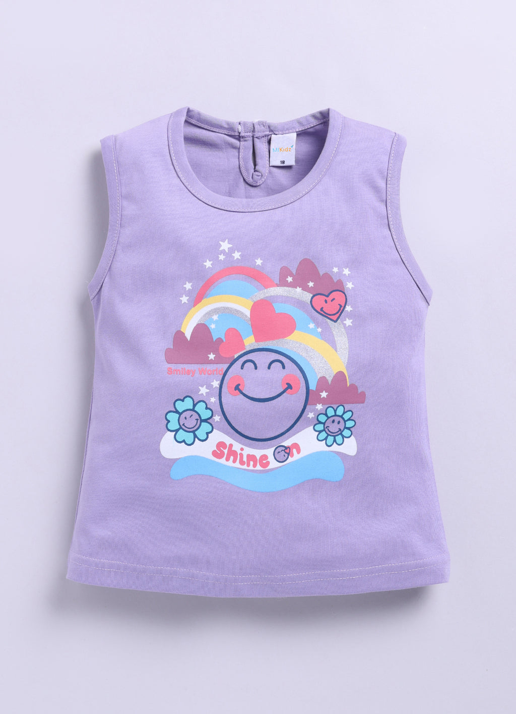 Mars Infiniti Baby Girls Casual Top Capri (purple, navy blue)