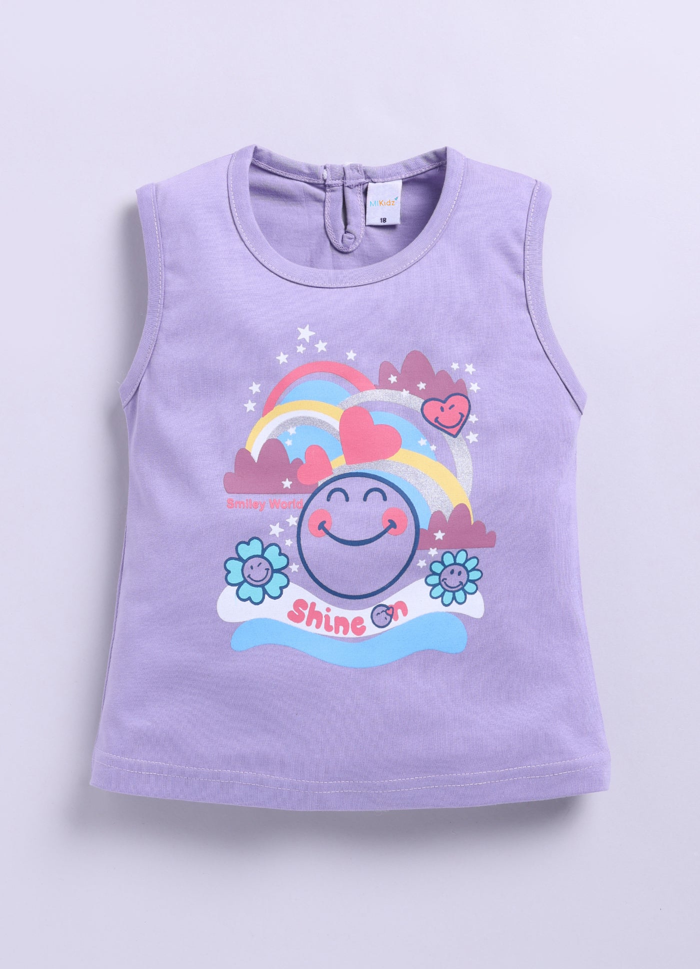 Mars Infiniti Baby Girls Casual Top Capri (purple, navy blue)