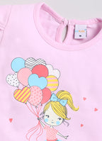 Mars Infiniti Girls Casual Top Skirt (Pink)