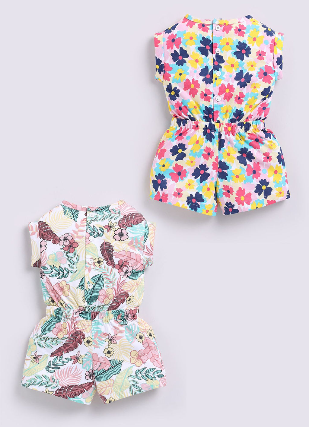 Mars Infiniti Floral Print Baby Girls Jumpsuit