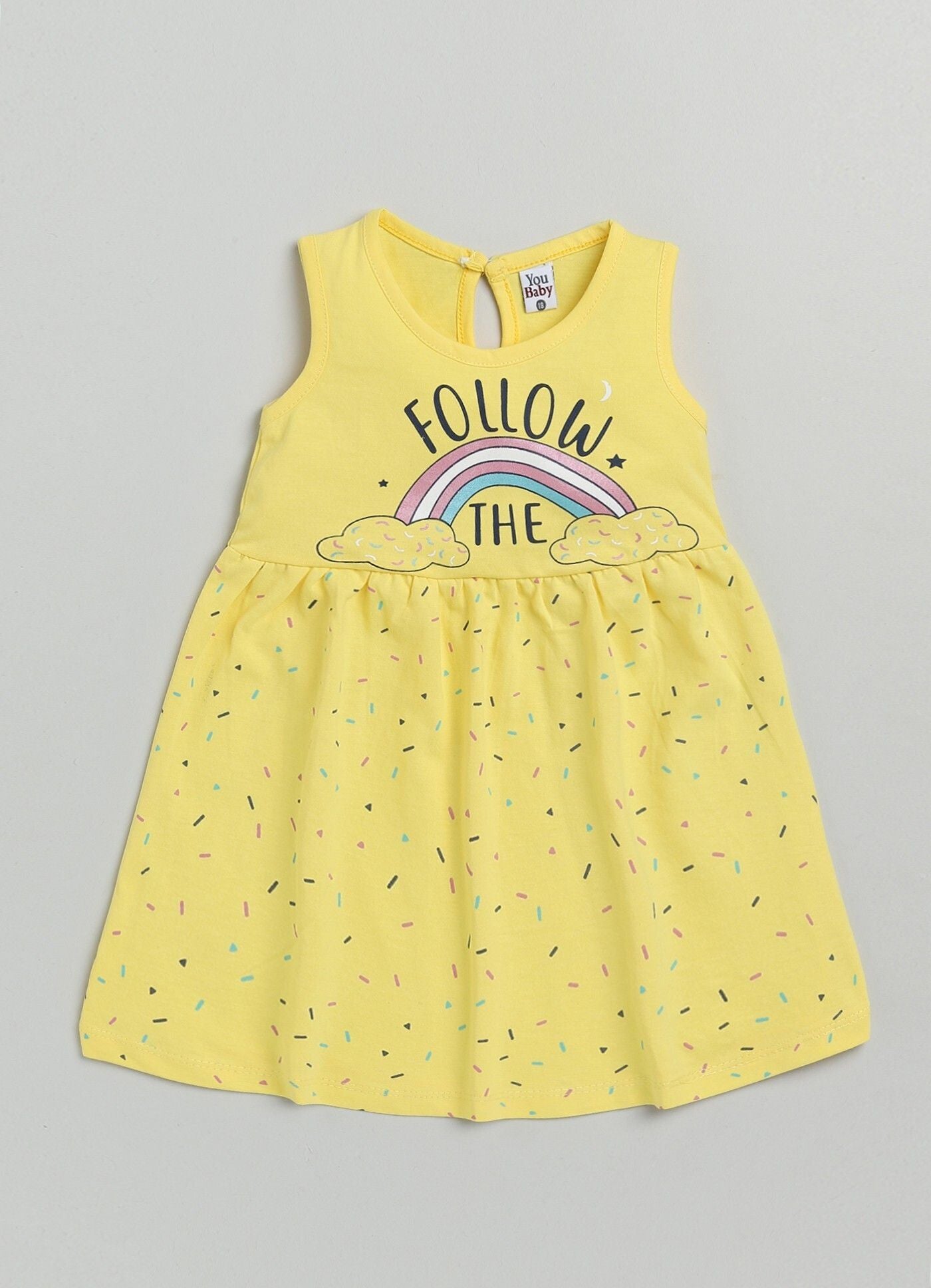Mars Infiniti Baby Girls Midi/Knee Length Casual Dress (Multicolor, Sleeveless)