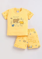 Mars Infiniti Baby Boys Casual T-shirt Shorts (Light Blue, Purple, Yellow)