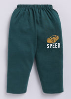 Mars Infiniti Boys Casual T-shirt Pant (Mustard Yellow, Deep Green)