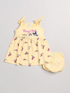 Mars Infiniti Baby Girls Casual Top Panty (Yellow_Sky Blue_Baby Pink)