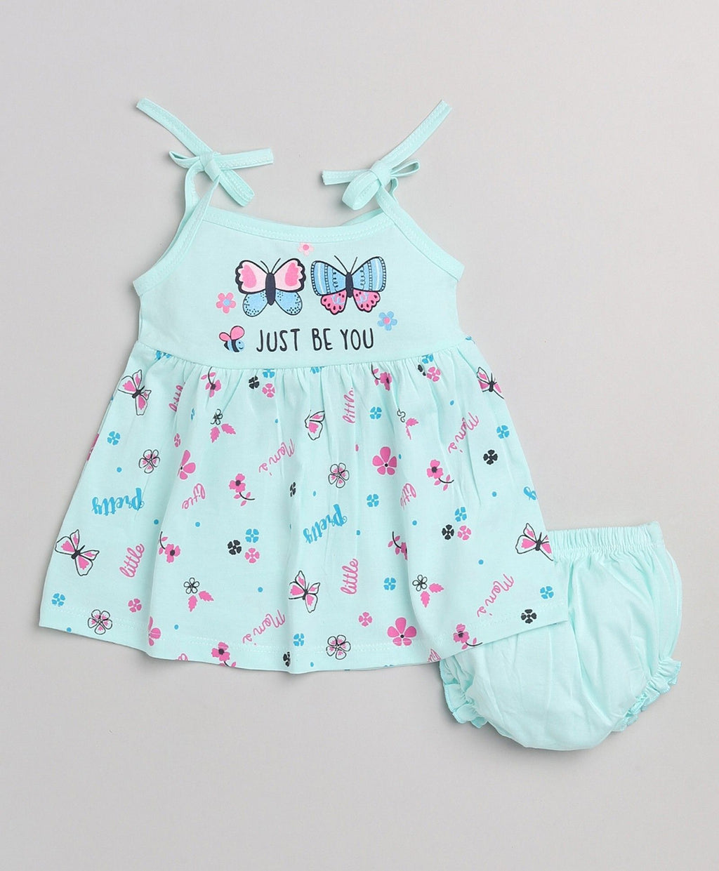 Mars Infiniti Baby Girls Casual Top Panty (Yellow_Sky Blue_Baby Pink)