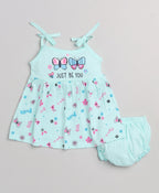 Mars Infiniti Baby Girls Casual Top Panty (Yellow_Sky Blue_Baby Pink)