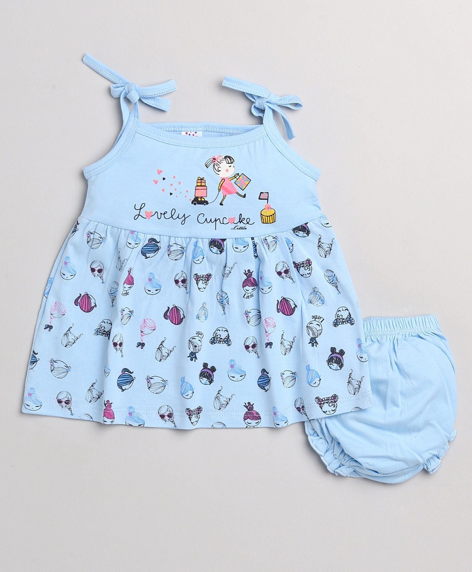 Mars Infiniti Baby Girls Casual Dress Panty (Light Blue)