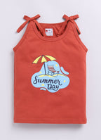Mars Infiniti Baby Boys & Baby Girls Casual Vest Shorts (Light Red)