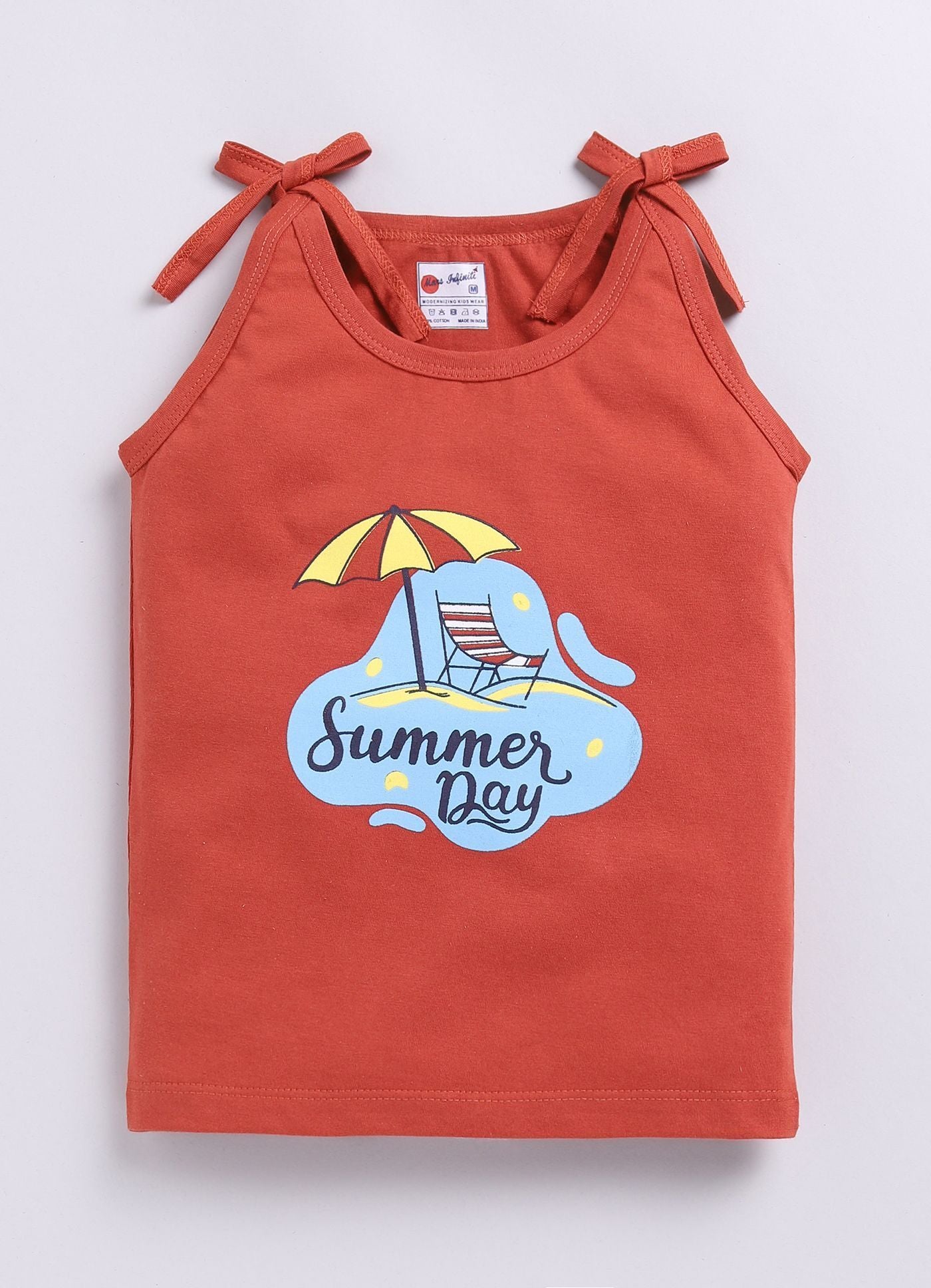 Mars Infiniti Baby Boys & Baby Girls Casual Vest Shorts (Light Red)