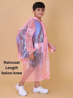 Mars Infiniti Graphic Print Boys and Girls Waterproof Rainwear, Pink, pack of 1, PVC Plastic Raincoat