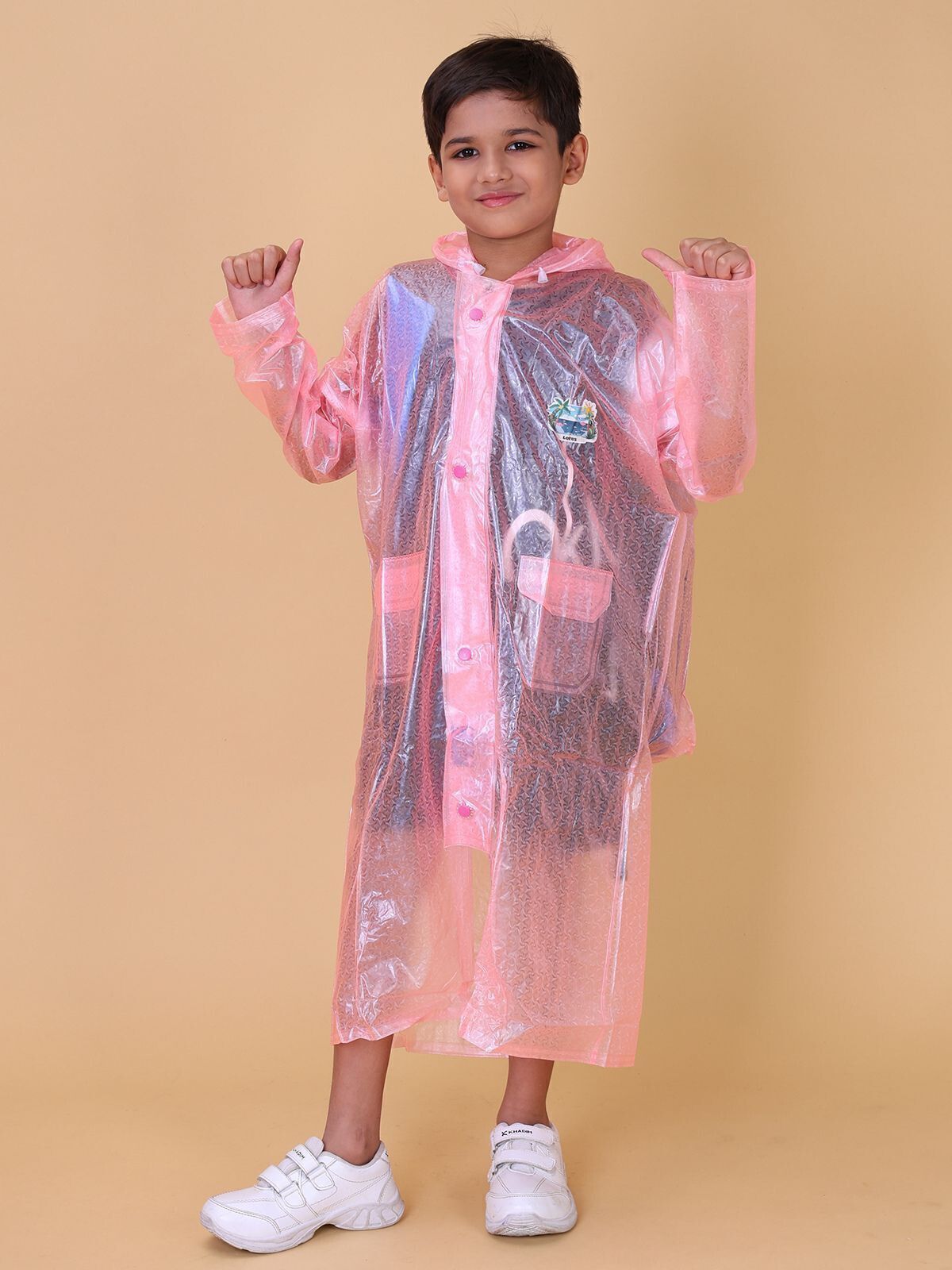 Mars Infiniti Graphic Print Boys and Girls Waterproof Rainwear, Pink, pack of 1, PVC Plastic Raincoat