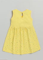 Mars Infiniti Baby Girls Midi/Knee Length Casual Dress (Light Yellow, Sleeveless)