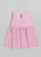 Mars Infiniti Baby Girls Midi/Knee Length Casual Dress (Pink, Sleeveless)