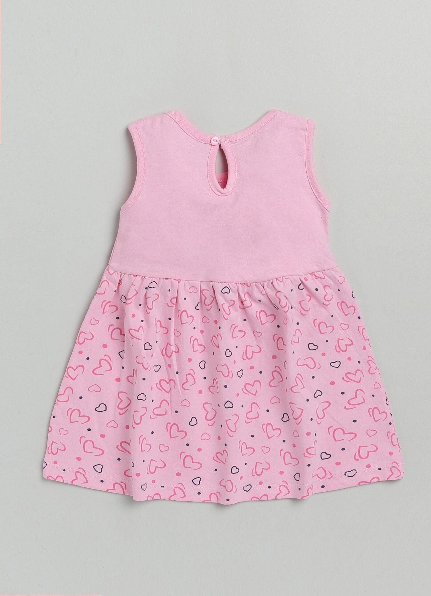 Mars Infiniti Baby Girls Midi/Knee Length Casual Dress (Pink, Sleeveless)