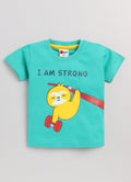 Mars Infiniti Blue Color Stylish Half T Shirt for 6 to 12 Months Boys