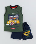 Mars Infiniti Boys & Girls Casual T-shirt Shorts (Olive)