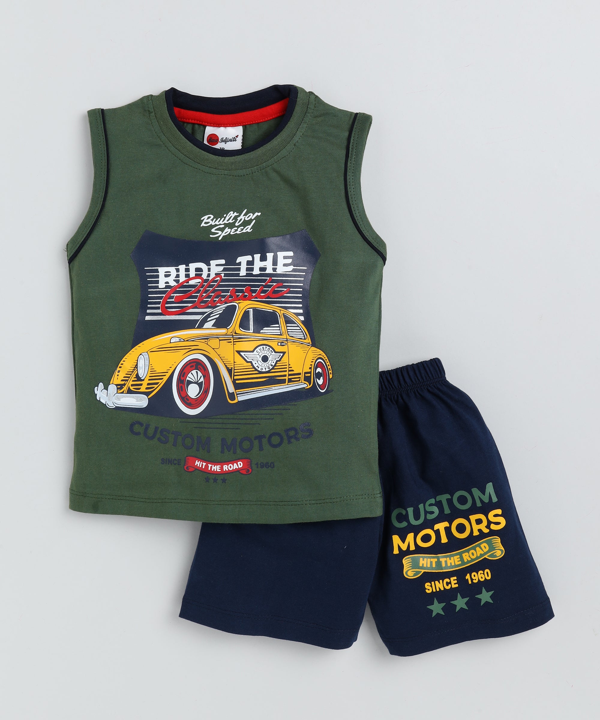 Mars Infiniti Boys & Girls Casual T-shirt Shorts (Olive)