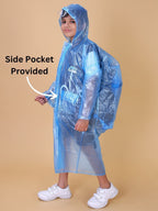 Mars Infiniti Graphic Print Boys and Girls Waterproof Rainwear, SkyBlue, pack of 1, PVC Plastic Raincoat
