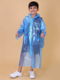Mars Infiniti Graphic Print Boys and Girls Waterproof Rainwear, SkyBlue, pack of 1, PVC Plastic Raincoat