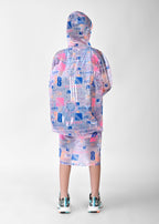 Mars Infiniti Self Design Boys and Girls Raincoat, blue pink, All Over Print, PVC Plastic