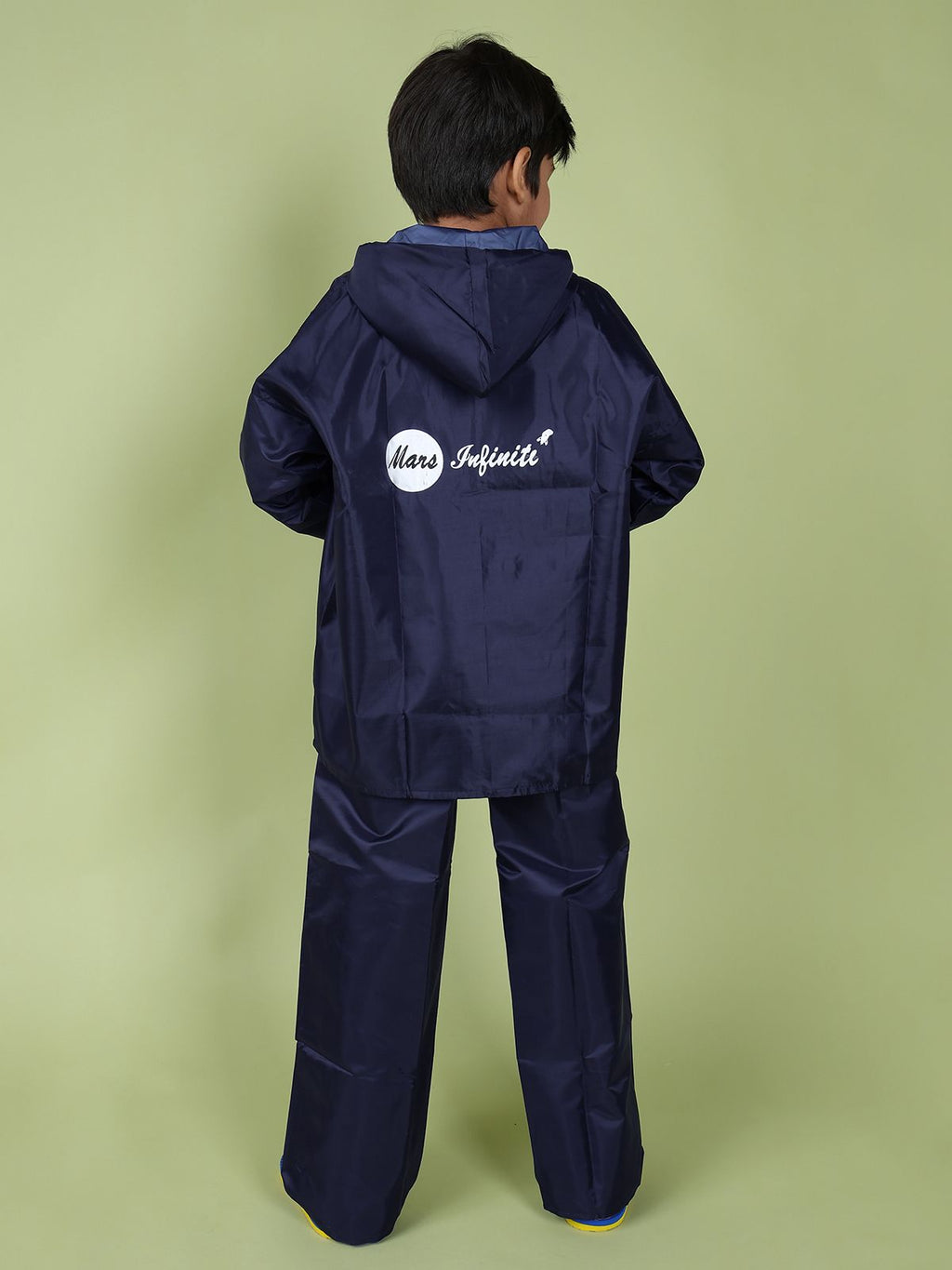 Mars Infiniti Solid Raincoat and Pant Set, Deep Blue, Pack of 1, Polyester Raincoat