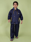 Mars Infiniti Solid Raincoat and Pant Set, Deep Blue, Pack of 1, Polyester Raincoat