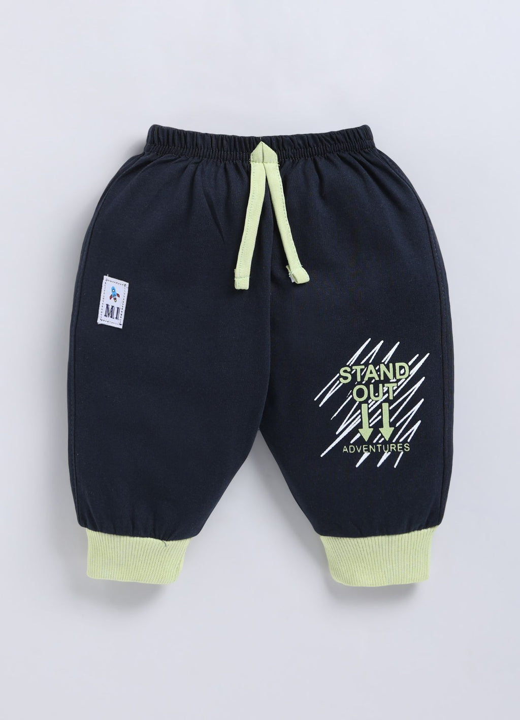 Mars Infiniti Boys & Girls Casual T-shirt Three Fourth Pant (Dark Blue, Light Yellow)