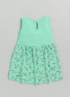 Mars Infiniti Baby Girls Midi/Knee Length Casual Dress (Emerald, Sleeveless)