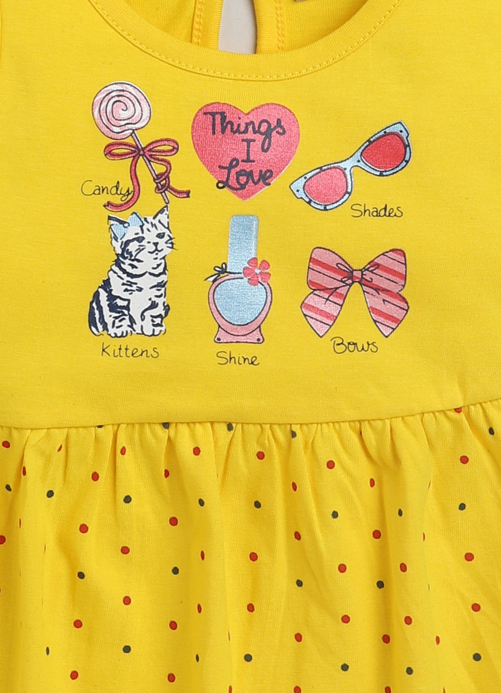 Mars Infiniti Baby Girls Midi/Knee Length Casual Dress (Yellow, Sleeveless)