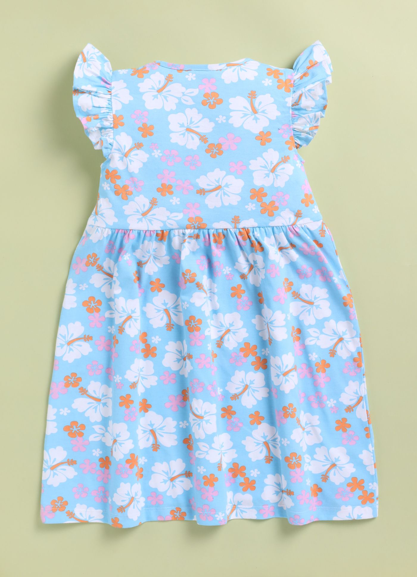 Mars Infiniti Girls Below Knee Casual Dress (Blue, Sleeveless)