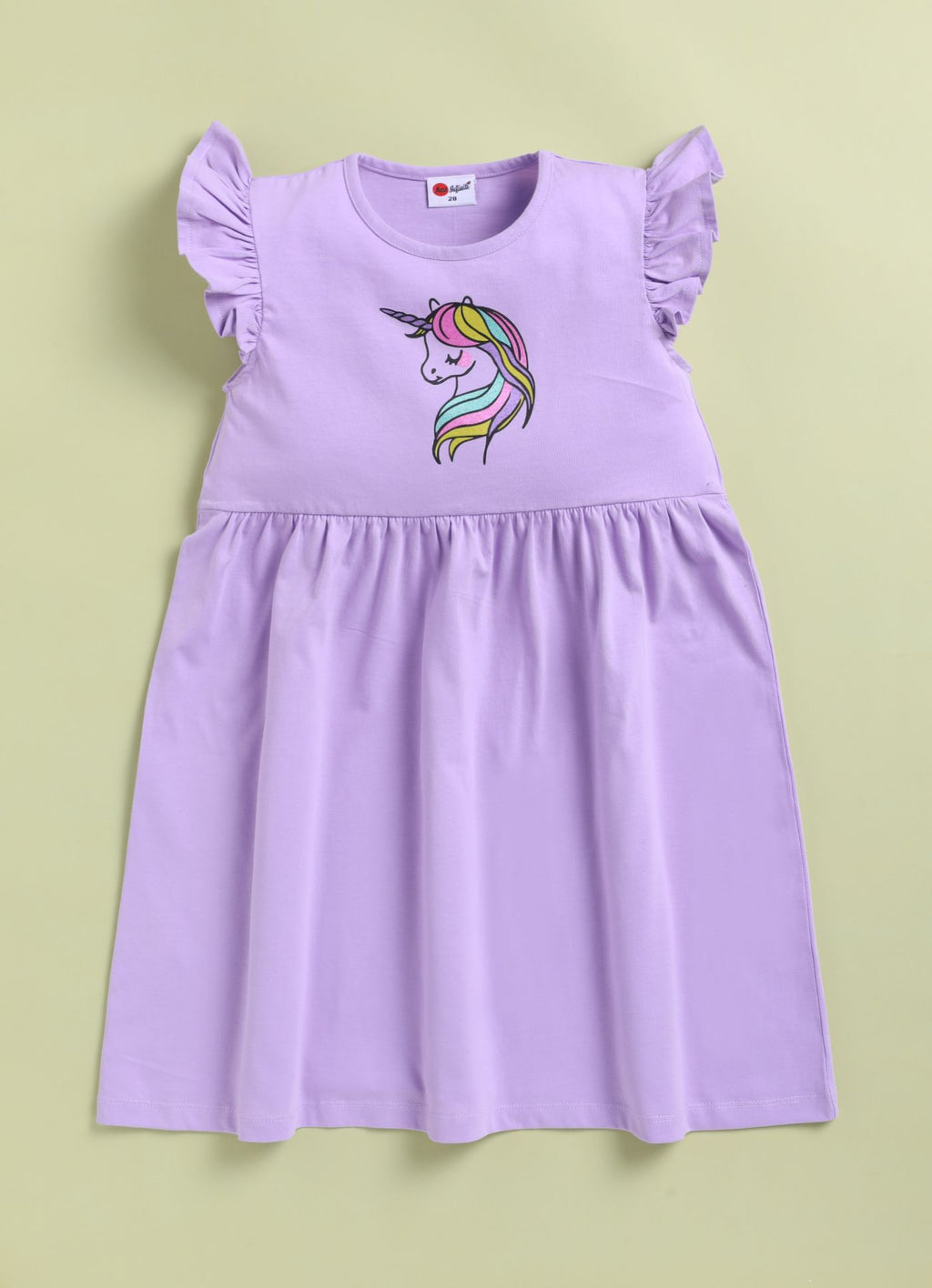 Mars Infiniti Girls Below Knee Casual Dress (Purple, Sleeveless)