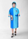 Mars Infiniti Graphic Print Boys and Girls Raincoat, Dual Shade Light Blue and Deep Blue, Pvc Plastic