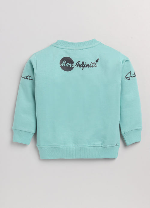Mars Infiniti Full Sleeve Printed Baby Boys & Baby Girls Sweatshirt, Blue