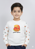 Mars Infiniti Winter Full Sleeve Printed  Boys &Girls Sweatshirt (White)