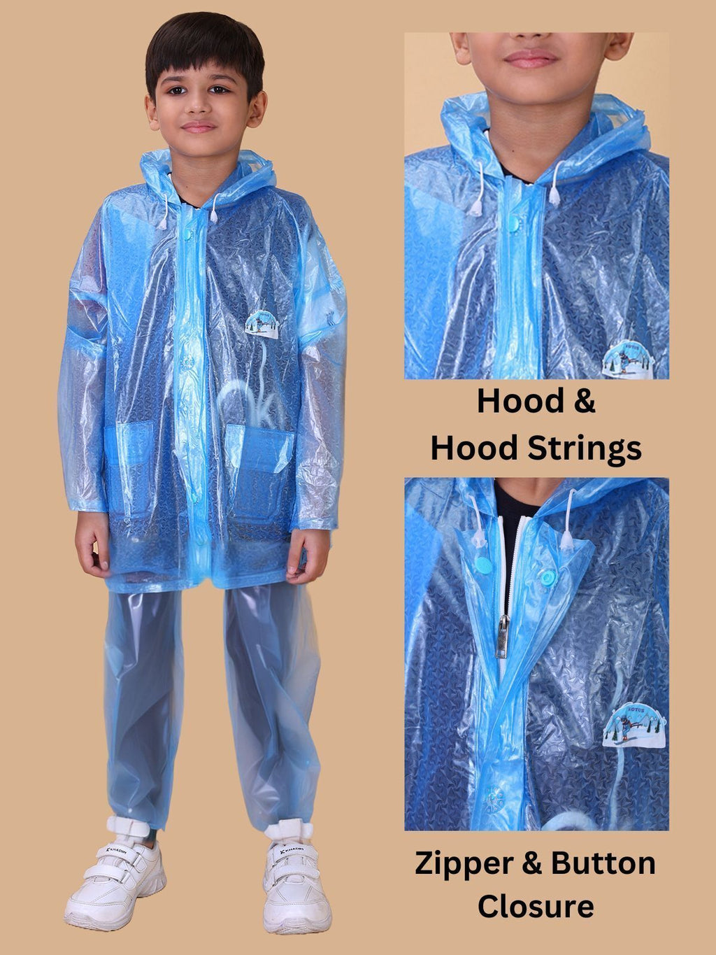 Mars Infiniti Graphic Print Unisex Raincoat set and Pant set, Sky Blue, pack of 1, PVC Plastic Raincoat